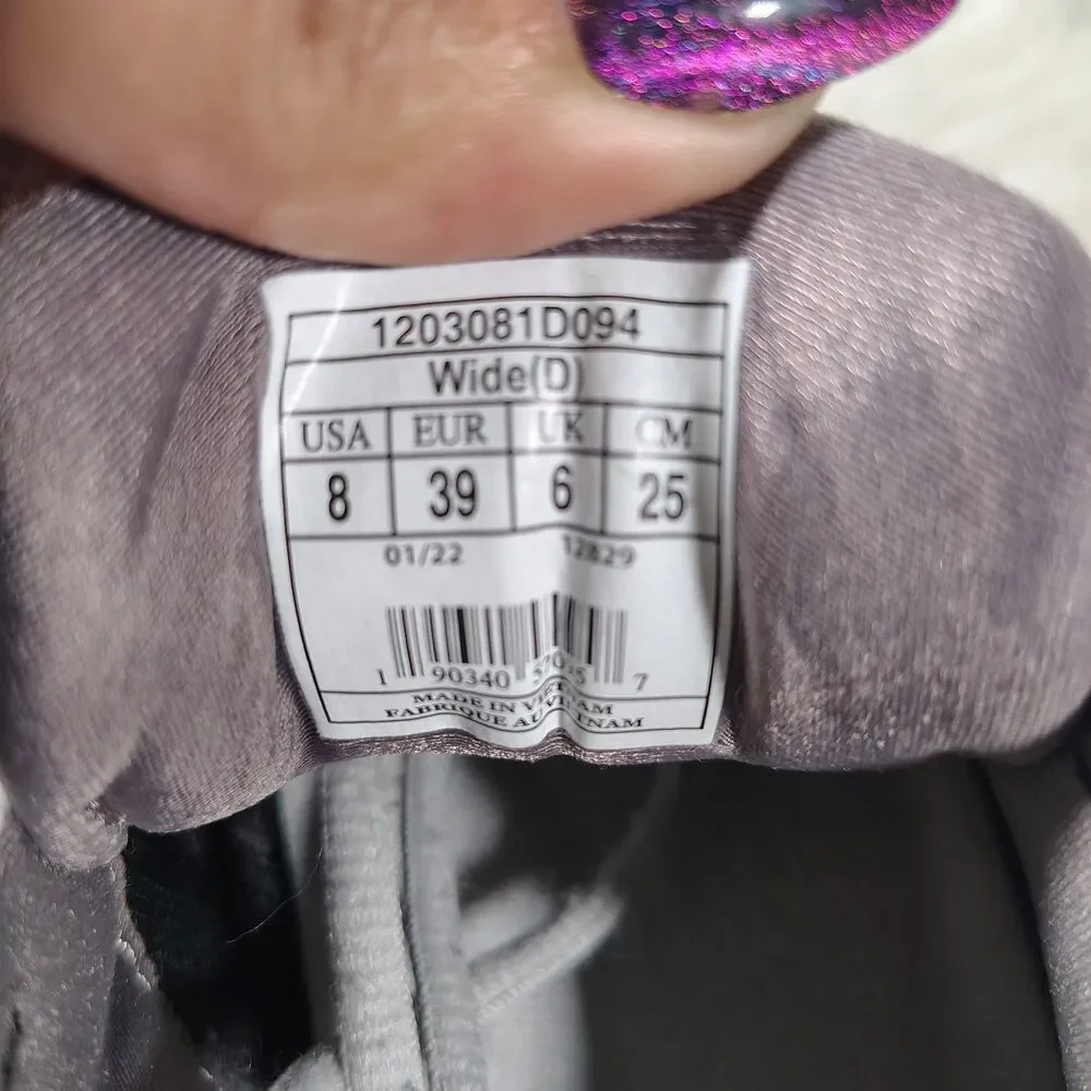 Brooks Women's Sz 8W (D) Addiction Walker WLK Gray Sneakers Shoes Walking